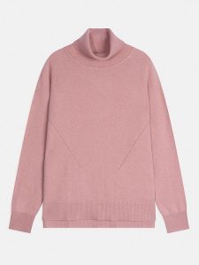 AUTHENTIC CASHMERE Kaszmirowy golf w kolorze jasnoróżowym rozmiar: S. Różowe golfy AUTHENTIC CASHMERE, bez wzorów, z kaszmiru. Za 391,99 zł.