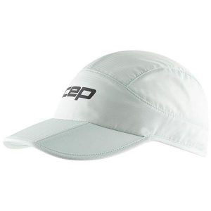 Sportowa czapka z daszkiem do biegania unisex lekka regulowana CORE Run CEP. Czarne czapki CEP, bez wzorów, sportowe. Za 84,00 zł.