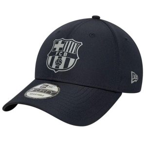 Czapka z daszkiem kibicowska FC Barcelona New Era. Niebieskie czapki FC BARCELONA, bez wzorów, sportowe. Za 149,00 zł.