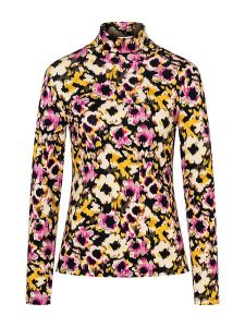 More & More Koszulka w kolorze czarno-żółto-jasnoróżowym rozmiar: 42. Czarne bluzki More & More, bez wzorów, bez kołnierzyka, bez ramiączek. Za 138,45 zł.