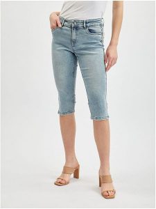 Orsay Rybaczki dżinsowe - Skinny fit - w kolorze błękitnym rozmiar: 38. Niebieskie rurki Orsay, ze skóry. Za 61,46 zł.
