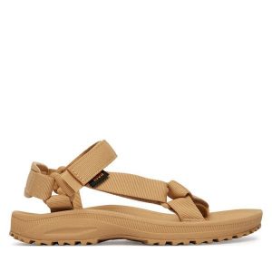 Sandały Teva. Brązowe sandały Teva, bez wzorów, bez obcasa, na płaskiej podeszwie, bez zapięcia. Za 309,99 zł.