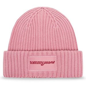 Czapka Tommy Jeans. Czerwone czapki Tommy Jeans, bez wzorów, z jeansu. Za 119,99 zł.