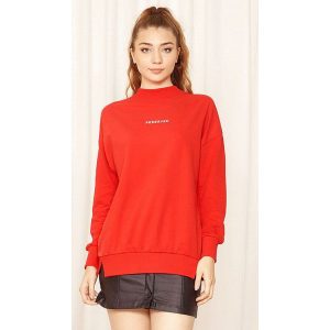 Bluza w kolorze czerwonym. Bluzy marki Eka. W wyprzedaży za 99,95 zł.