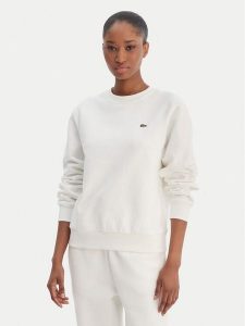 Lacoste Bluza SF5270 Écru Regular Fit. Białe bluzy Lacoste, bez wzorów, z bawełny, bez kaptura. Za 381,99 zł.