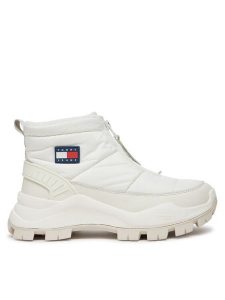 Tommy Jeans Botki EN0EN02641 Biały. Białe botki Tommy Jeans, bez wzorów, z jeansu, bez obcasa, na płaskiej podeszwie, bez zapięcia. Za 589,99 zł.