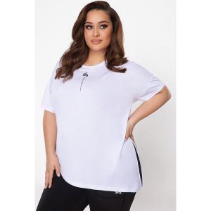 Koszulka fitness damska Rough Radical Kip Plus size. Białe bluzki ROUGH RADICAL, plus size, bez wzorów, sportowe, bez kołnierzyka, plus size, bez ramiączek. Za 109,00 zł.