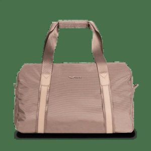 WINGS Torba sportowo - podróżna SKYLARK beige. Brązowe torby podróżne i sportowe WINGS, w ażurowe wzory, z materiału, duże. Za 129,90 zł.