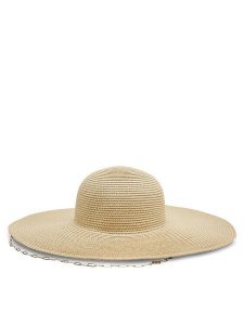Guess Kapelusz Fedora AW9499 COT01 Beżowy. Brązowe kapelusze Guess, z aplikacjami, z tworzywa sztucznego. Za 399,99 zł.