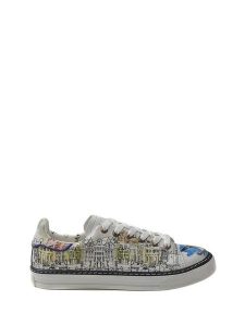 Goby Sneakersy w kolorze białym ze wzorem rozmiar: 39. Białe trampki Goby, bez wzorów, z materiału, bez zapięcia. Za 240,99 zł.