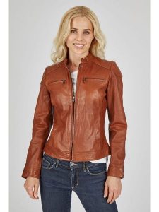 7eleven Skórzana kurtka w kolorze jasnobrązowym rozmiar: 42. Brązowe kurtki 7eleven, bez wzorów, ze skóry, bez kaptura. Za 434,99 zł.