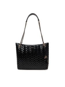 Guess Torebka Cheryl HWTQ97 20220 Czarny. Czarne shopper bag Guess, z aplikacjami, ze skóry, bez dodatków. Za 799,99 zł.