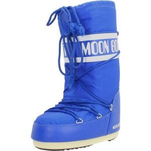 Buty MOON BOOT 14004400 075 Niebieski. Niebieskie buty zimowe Moon Boot, z tkaniny, bez obcasa, bez zapięcia. Za 805,99 zł.