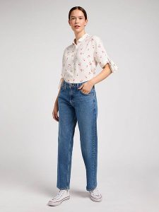 Lee Dżinsy - Comfort fit - w kolorze niebieskim rozmiar: W24/L31. Niebieskie jeansy Lee, z aplikacjami. Za 131,74 zł.