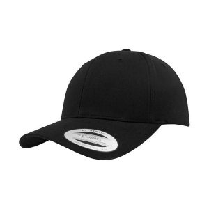 Klasyczna Czapka Snapback Z Zakrzywionym Daszkiem. Niebieskie czapki FLEXFIT, bez wzorów, z bawełny, klasyczne. Za 65,99 zł.