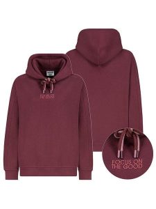 Sublevel Bluza w kolorze bordowym rozmiar: XS. Czerwone bluzy Sublevel, xs, bez wzorów, z kapturem. Za 114,17 zł.