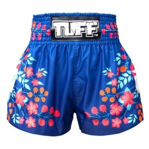 Spodenki treningowe TUFF Blue Sakura. Niebieskie szorty TUFF, bez wzorów, sportowe. Za 149,00 zł.