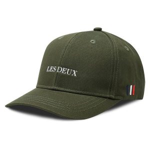 Czapka z daszkiem Les Deux. Zielone czapki Les Deux, bez wzorów. Za 119,99 zł.