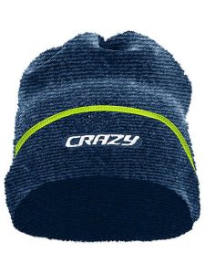 Crazy Czapka beanie "Link" w kolorze granatowym rozmiar: onesize. Niebieskie czapki Crazy, bez wzorów, z materiału. Za 109,78 zł.