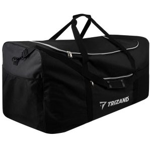Torba Podróżna Sportowa Turystyczna 86x52x40 cm. Czarne torby podróżne i sportowe TRIZAND, bez wzorów, z gumy, do ręki, duże. Za 84,90 zł.