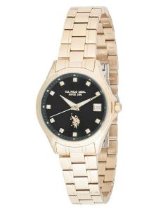 U.S. Polo Assn. Zegarek kwarcowy w kolorze złoto-czarnym rozmiar: onesize. Czarne, analogowe zegarki U.S. Polo Assn. Za 173,99 zł.