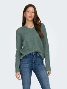 ONLY Sweter w kolorze turkusowym rozmiar: XS. Niebieskie swetry oversize ONLY, xs, bez wzorów, prążkowane, bez ramiączek. Za 92,42 zł.
