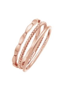 Elli Damska obrączka do łączenia Stacking Trio Basic Minimal ponadczasowa Bloger w srebrze 925 Sterling Silver Pierścionki 1 ct Damski. Szare pierścionki Elli, srebrne. Za 279,64 zł.