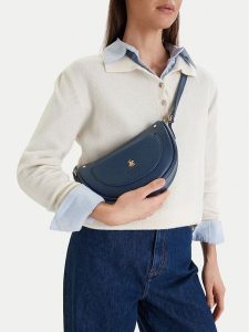 Beverly Hills Polo Club Torebka CEO-BHPC-C-007-09 Granatowy. Niebieskie listonoszki Beverly Hills Polo Club, bez wzorów, z materiału, bez dodatków. Za 159,99 zł.