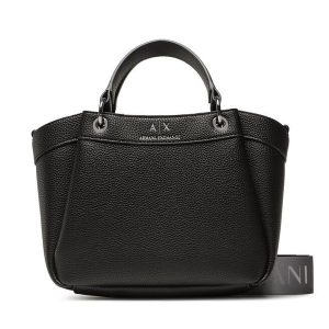 Torebka Armani Exchange. Czarne torebki klasyczne Armani Exchange, bez wzorów, bez dodatków. Za 649,99 zł.
