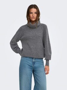 ONLY Sweter w kolorze szarym rozmiar: S. Szare golfy ONLY, bez wzorów. Za 85,45 zł.
