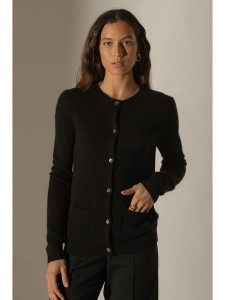 Perfect Cashmere Kaszmirowy kardigan "Amy" w kolorze czarnym rozmiar: S. Czarne kardigany Perfect Cashmere, z kaszmiru. Za 478,99 zł.