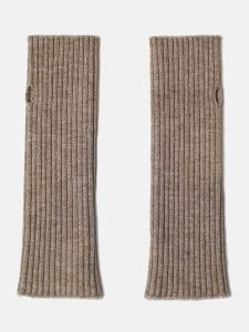 C& Jo Mitenki w kolorze szarobrązowym rozmiar: onesize. Brązowe rękawiczki C& Jo, bez wzorów, z kaszmiru. Za 43,99 zł.