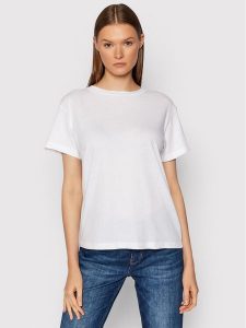 Marc O'Polo T-Shirt B01 2100 51117 Biały Regular Fit. Białe t-shirty Marc O'Polo, xl, bez wzorów, z bawełny, bez kołnierzyka, bez ramiączek. Za 129,99 zł.