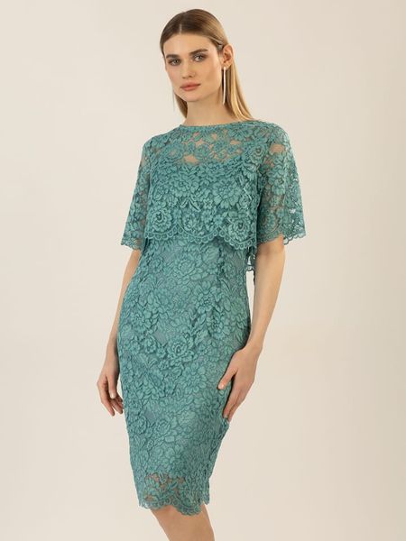 APART Sukienka w kolorze turkusowym rozmiar: 36. Niebieskie sukienki Apart, bez wzorów, z koronki, bez kołnierzyka, bez ramiączek, midi. Za 231,13 zł.