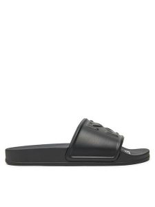 Off-White Klapki OWIC006S22MAT0011000 Czarny. Czarne klapki OFF-WHITE, bez wzorów, z tworzywa sztucznego, bez obcasa. Za 479,99 zł.