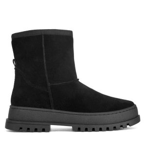 Śniegowce Lasocki. Czarne buty zimowe Lasocki, bez obcasa, bez zapięcia. Za 259,99 zł.