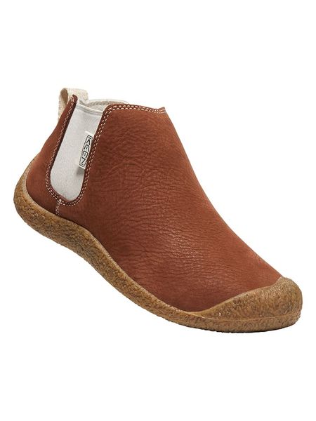 Keen Skórzane sztyblety "Mosey" w kolorze jasnobrązowym rozmiar: 37,5. Brązowe botki Keen, bez wzorów, bez obcasa, bez zapięcia. Za 180,49 zł.