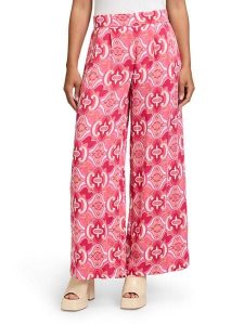 CARTOON Spodnie w kolorze jasnoróżowo-różowym rozmiar: 38. Różowe spodnie z wysokim stanem Cartoon, bez wzorów, z materiału, z podwyższonym stanem. Za 144,24 zł.