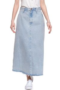 SPÓDNICA JEANSOWA WRANGLER LONG SKIRT WINTER BLEACH W263WJ10B 112128021. Niebieskie spódnice Wrangler, s, bez wzorów, z jeansu, maxi. Za 159,99 zł.