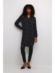 Kaffe Sukienka w kolorze czarno-białym rozmiar: 36. Czarne sukienki Kaffe, na imprezę, s, bez wzorów, z wiskozy, klasyczne, bez kołnierzyka, bez ramiączek, mini. Za 87,19 zł.