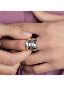 L'atelier précieux Srebrny pierścionek rozmiar: 64. Szare pierścionki l'Atelier precieux, srebrne. Za 100,99 zł.