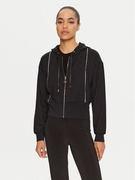 Liu Jo Sport Bluza TF4268 FS576 Czarny Regular Fit. Czarne bluzy Liu Jo Sport, xl, bez wzorów, z wiskozy, bez kaptura. Za 359,99 zł.