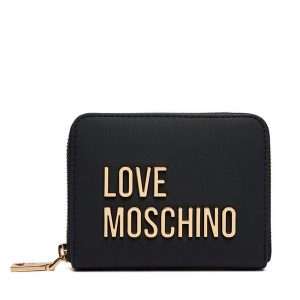 Portfel LOVE MOSCHINO. Czarne portfele LOVE MOSCHINO, bez wzorów. Za 399,99 zł.