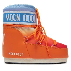 Śniegowce Moon Boot. Brązowe buty zimowe Moon Boot, bez obcasa, bez zapięcia. Za 769,99 zł.