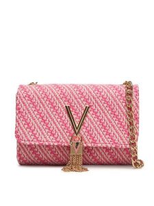 Valentino Torebka Divina Summer VBS9XI03S Różowy. Czerwone torebki klasyczne Valentino, bez wzorów, ze skóry, bez dodatków. Za 339,99 zł.