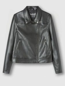 Pepe Jeans Kurtka w kolorze czarnym ze skóry syntetycznej rozmiar: S. Czarne kurtki Pepe Jeans, s, bez wzorów, z jeansu, bez kaptura. Za 218,57 zł.