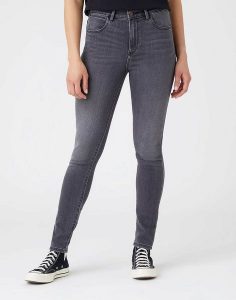 WRANGLER HIGH RISE SKINNY DAMSKIE SPODNIE JEANSOWE SOFT SMOKE W27HZJ29U 112144779. Rurki Wrangler, z jeansu. Za 209,99 zł.