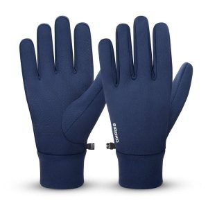 Wodoodporne rękawiczki do biegania w terenie Siroko Sasso Blue. Niebieskie rękawiczki SIROKO, bez wzorów, z tkaniny. Za 122,00 zł.