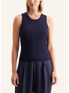 Seidensticker Top w kolorze granatowym rozmiar: M. Niebieskie topy Seidensticker, m, bez wzorów, bez kołnierzyka, bez ramiączek. Za 139,87 zł.