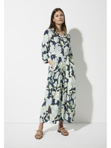 More & More Sukienka w kolorze granatowo-błękitnym rozmiar: 32. Niebieskie sukienki More & More, na co dzień, bez wzorów, z tkaniny, bez kołnierzyka, bez ramiączek, maxi, proste. Za 208,99 zł.